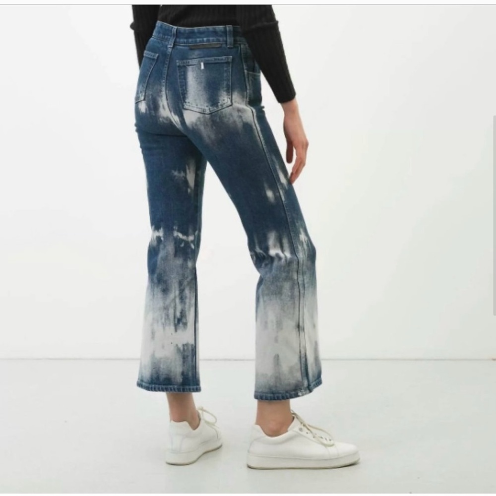 Stella McCartney Tie Dye High Rise Kick Flare Jeans Women's - Picture 4 of 16